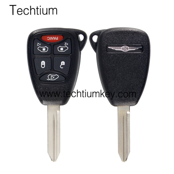 with battery clamp 5+1 button remote key shell for Chrysler